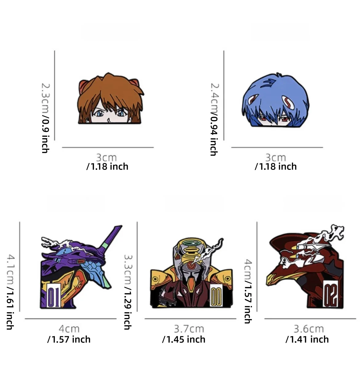 He Ye Century Warrior Junior Asuka Costume Ensemble de 5 pièces : chapeau, sac, trousse à crayons, accessoires, Anime Merch, badges, broche, cadeau