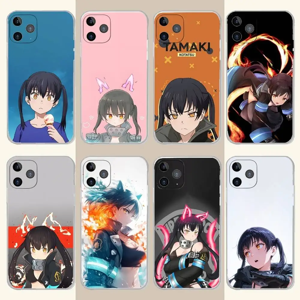 

F-Fire F-Force Cartoon Phone Case For iPhone 16,15,14,13,12,11 Plus,Pro,Max,XR,XS,Plus,E,SE4,Mini Transparent Soft Cover