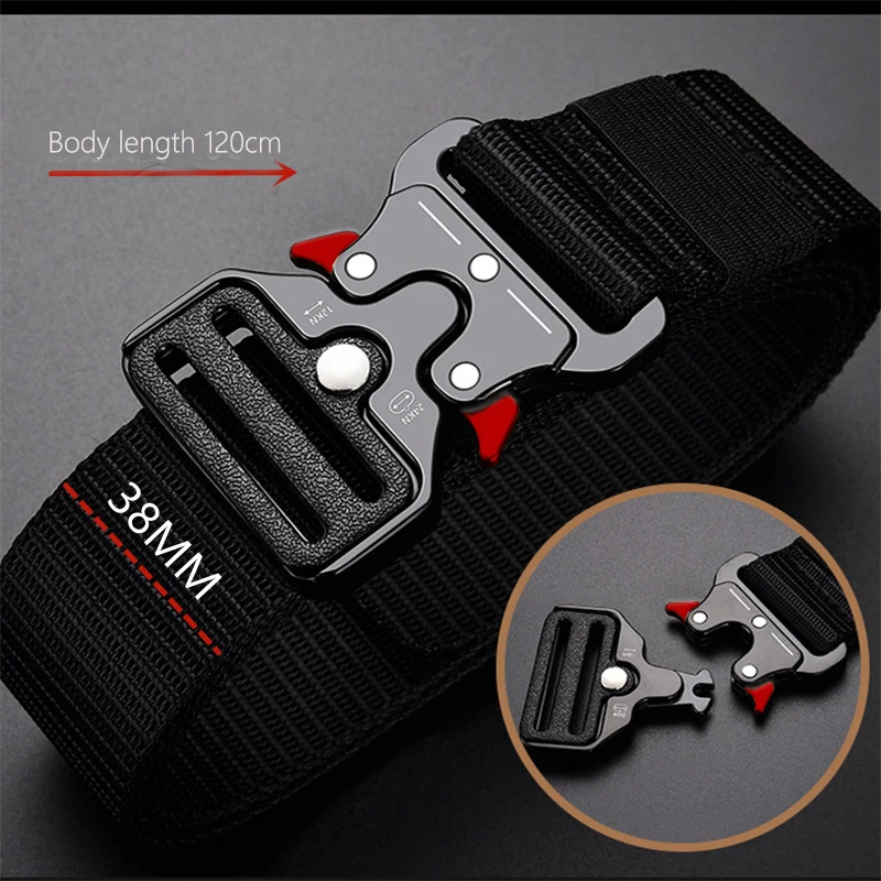 1 Piece Tactical Belt for Men; Outdoor Sports and Leisure Quick Release Buckle Belt; Hot Sale