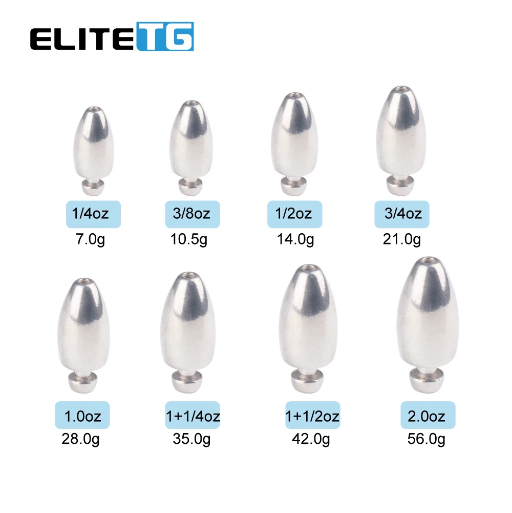 Elite TG Tungsten Sinkers Skirt Drop Shot Weight Bullet Bass Fishing Skipt Punch Lures Sea Bass Accessories