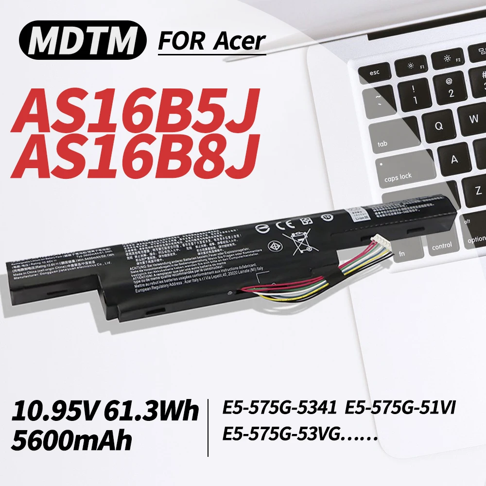 

Аккумулятор для ноутбука AS16B8J для Acer Aspire E5-575G 15,6 дюйма, E5-575G-53VG 3INR19/66-2 AS16B5J