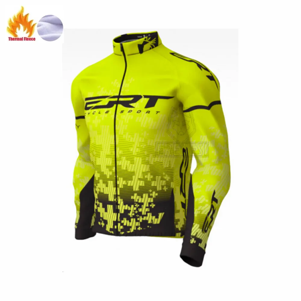 Winter Wool Jacket for Men, Cycling Wear, Cycle Clothes, Thermal Fleece, Long Sleeve Shirt, Mountain Bike Clothing