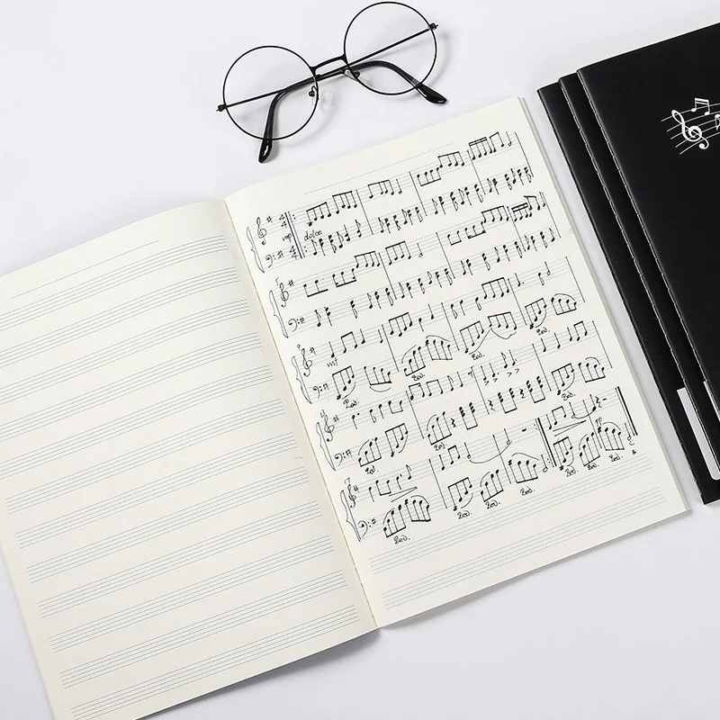 Universal 16/24/32 Pages Music Notebook High Quality Thicken Lyrics and Music Staff Book Student Music Theory Exercise Notebook