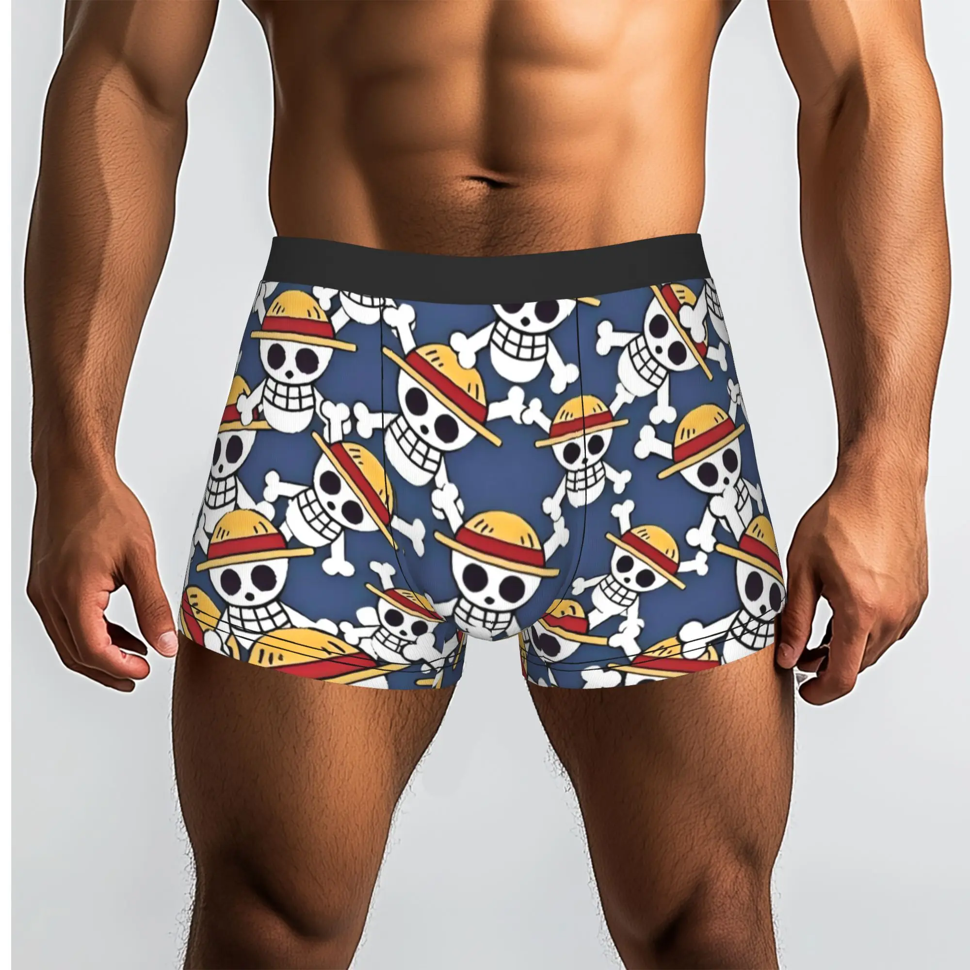 Straw Hat Pirates One Piece Underpants Homme Panties Men's Underwear Ventilate Shorts Boxer Briefs