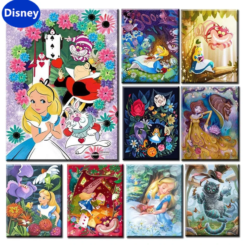 

Disney Alice In Wonderland New Series 1000 Pieces Puzzle Kids Brain-Burning Puzzle Game Art Deco