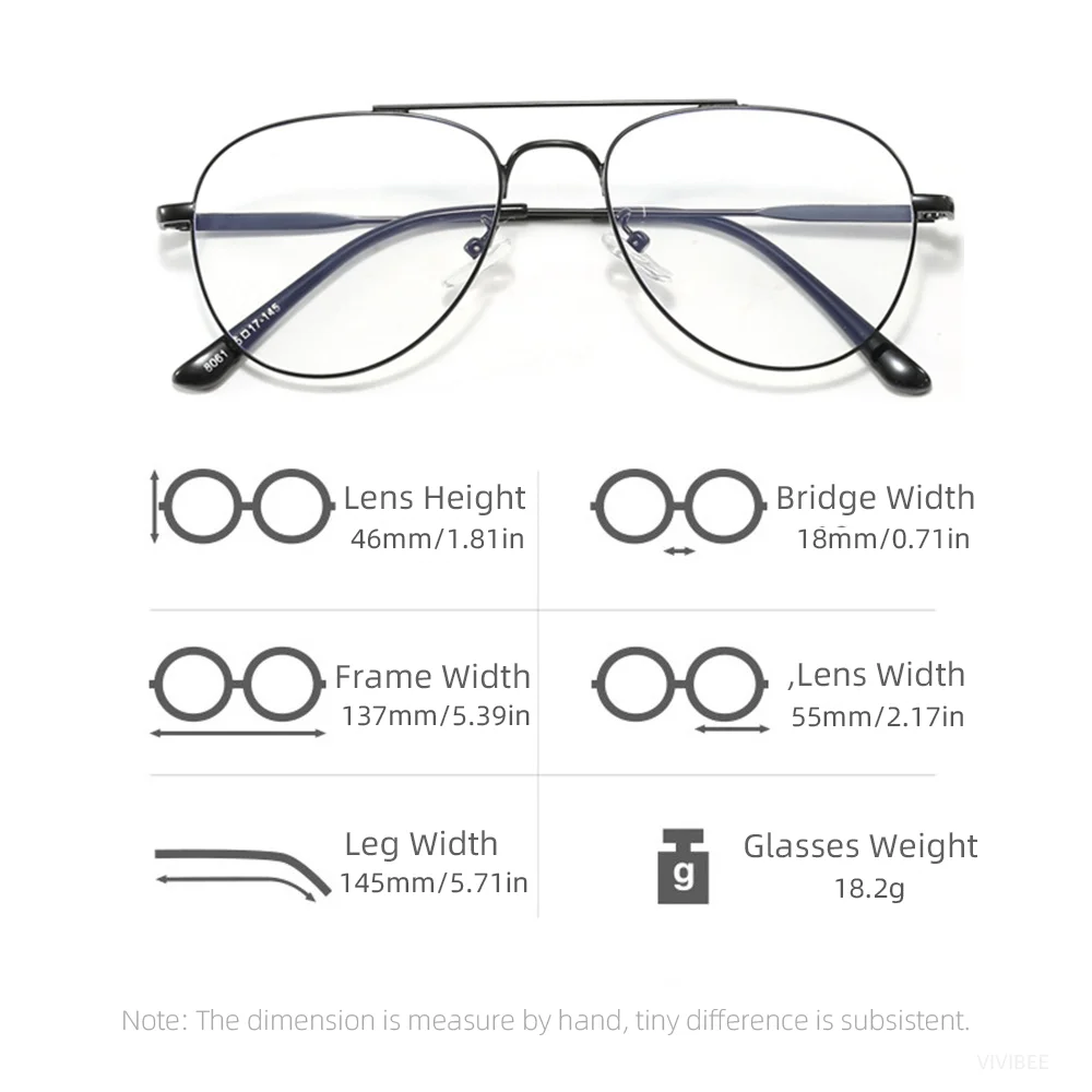 Piloten-Brille mit Blaulichtfilter, Metallgestell, Computerbrille für Männer, Retro-Luftfahrt-Stil, Anti-Strahlen-Schutz, Doppelbrücken-Gaming-Brille für Frauen – Detail 9