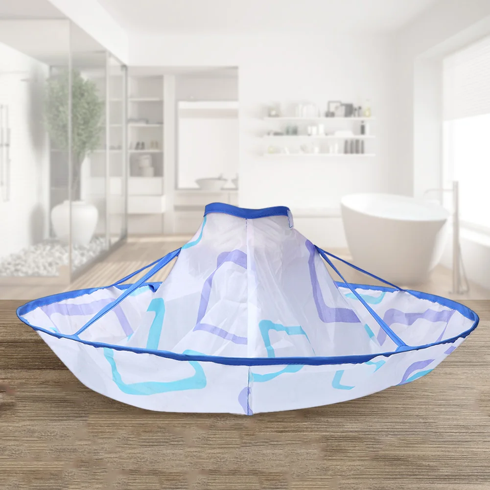 

Folding Hair Cutting Cape Waterproof Umbrella Barber Cape Antistatic Hair Cutting Cloak Reusable for Salon Barber Home Use