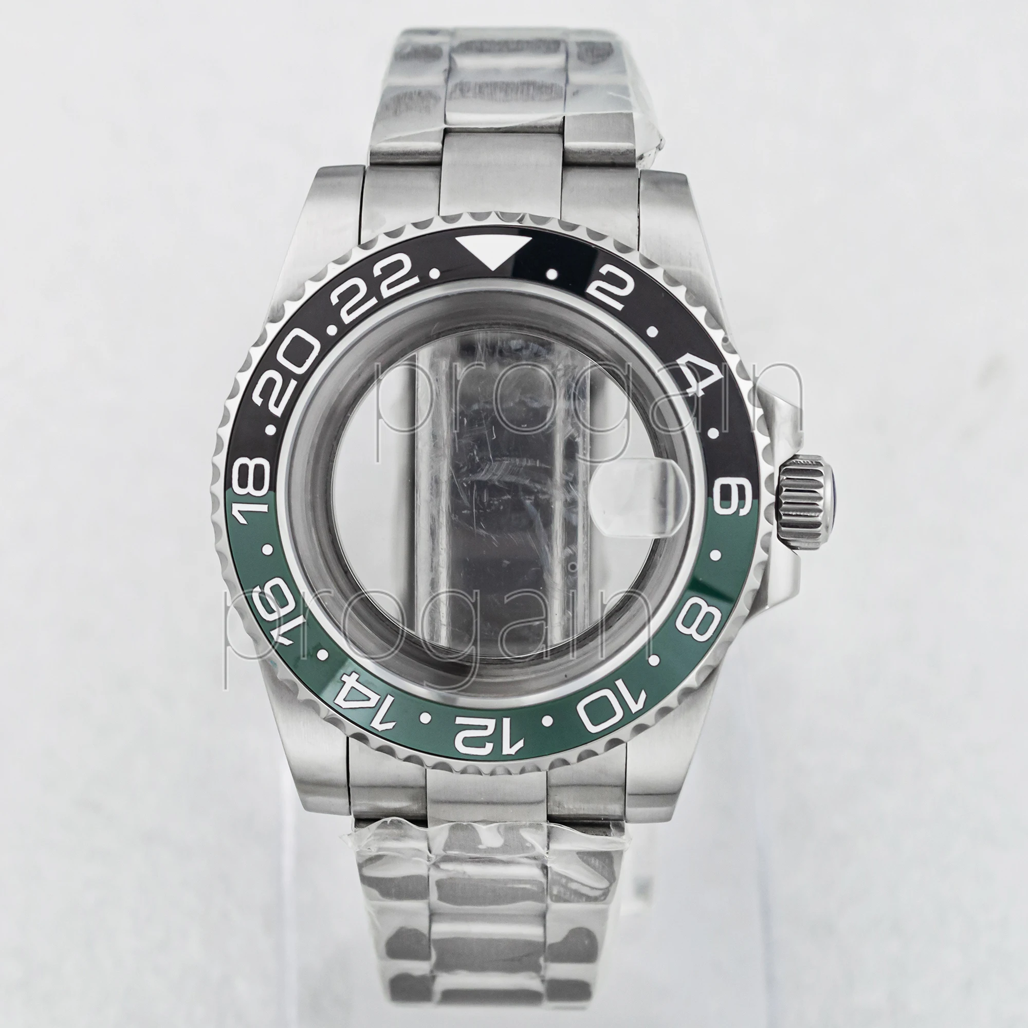 

Stainless Steel Case 40mm NH35 Watch Case Jubilee Strap Sapphire Crystal 10ATM Waterproof Case For NH35 NH36 NH34 Movement