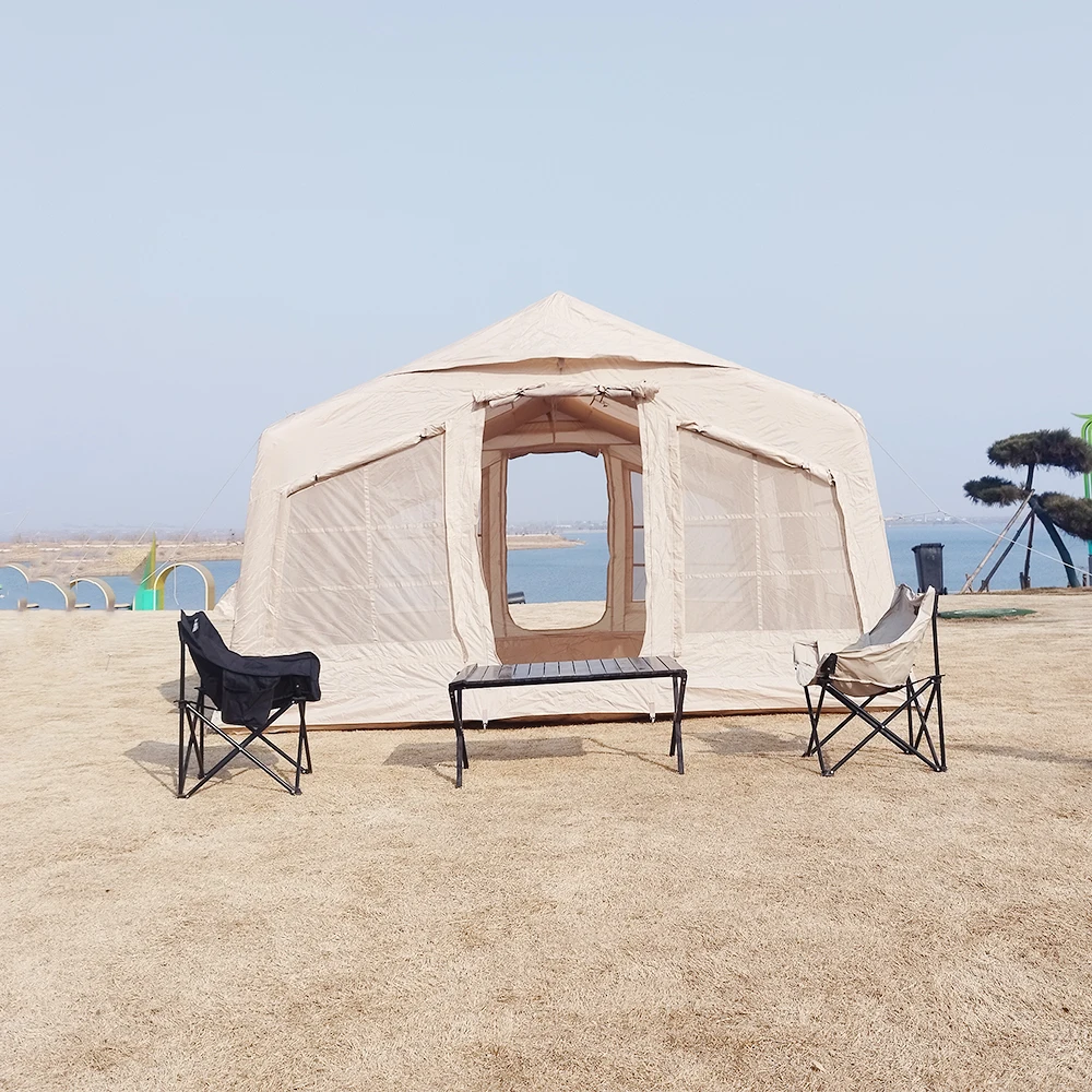 

Outdoor Camping Extended Inflatable Tent Portable Rainproof Quick Opening Cabin Tent High Eaves Rescue Tent