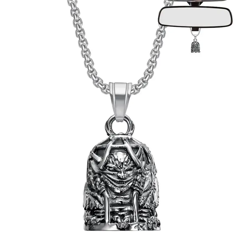 Lucky Bell Motorcycle Lucky Bell Motorcycle Riding Bells Pendant Necklace Commuting Exploring Lucky Bell Decor For Husband