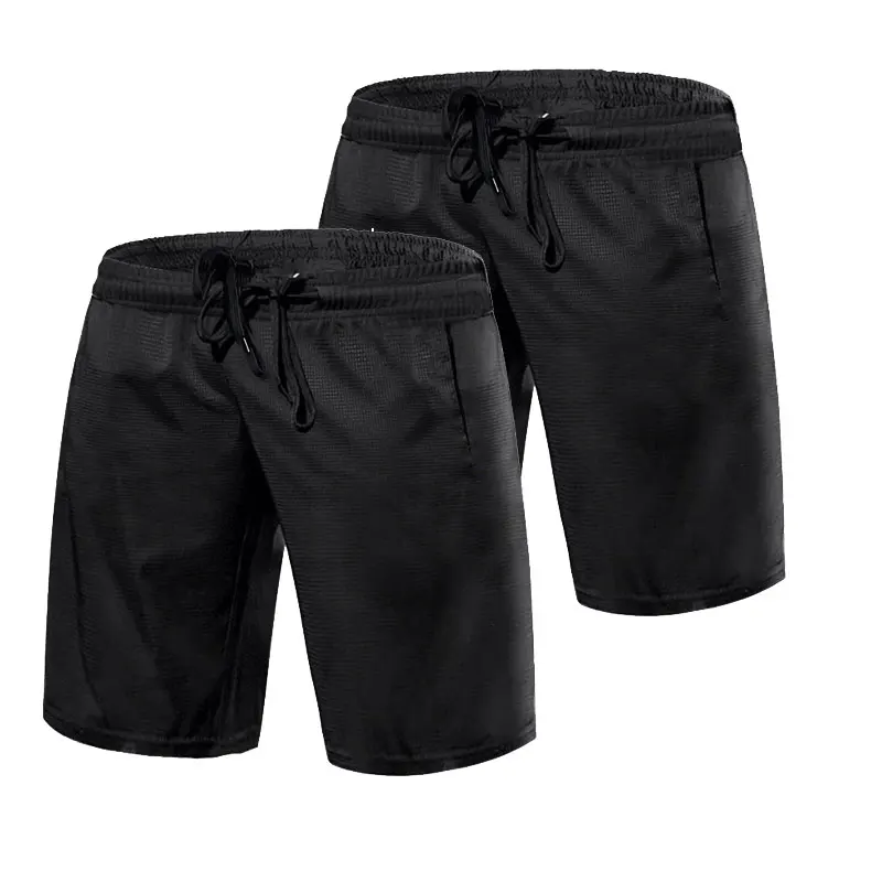 Summer Men Ice Silk Sport Shorts Quick Dry Breathable Fitness Jogging Gym Beach Casual Cool Sports Wear