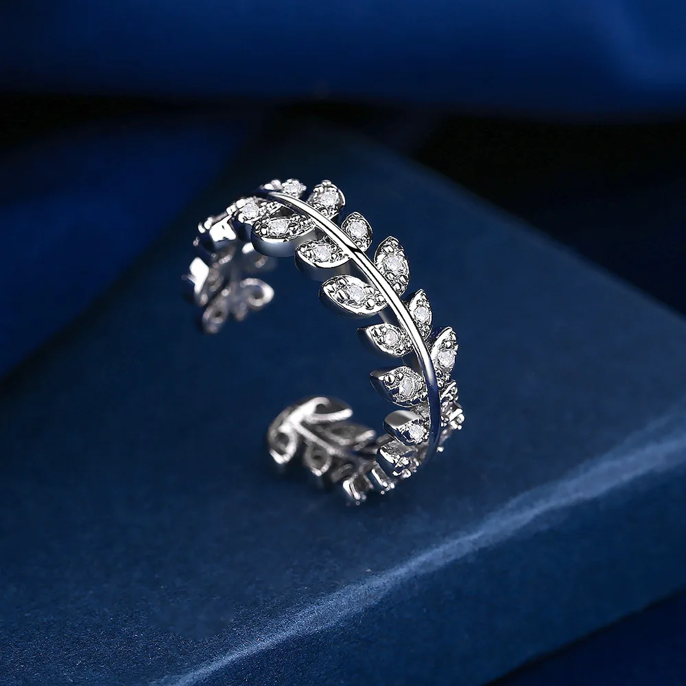 

925 Sterling Silver Geometric Cubic Zirconia Stackable Ring for Women Trendy Platinum Plated Brand Party Jewelry Accessories