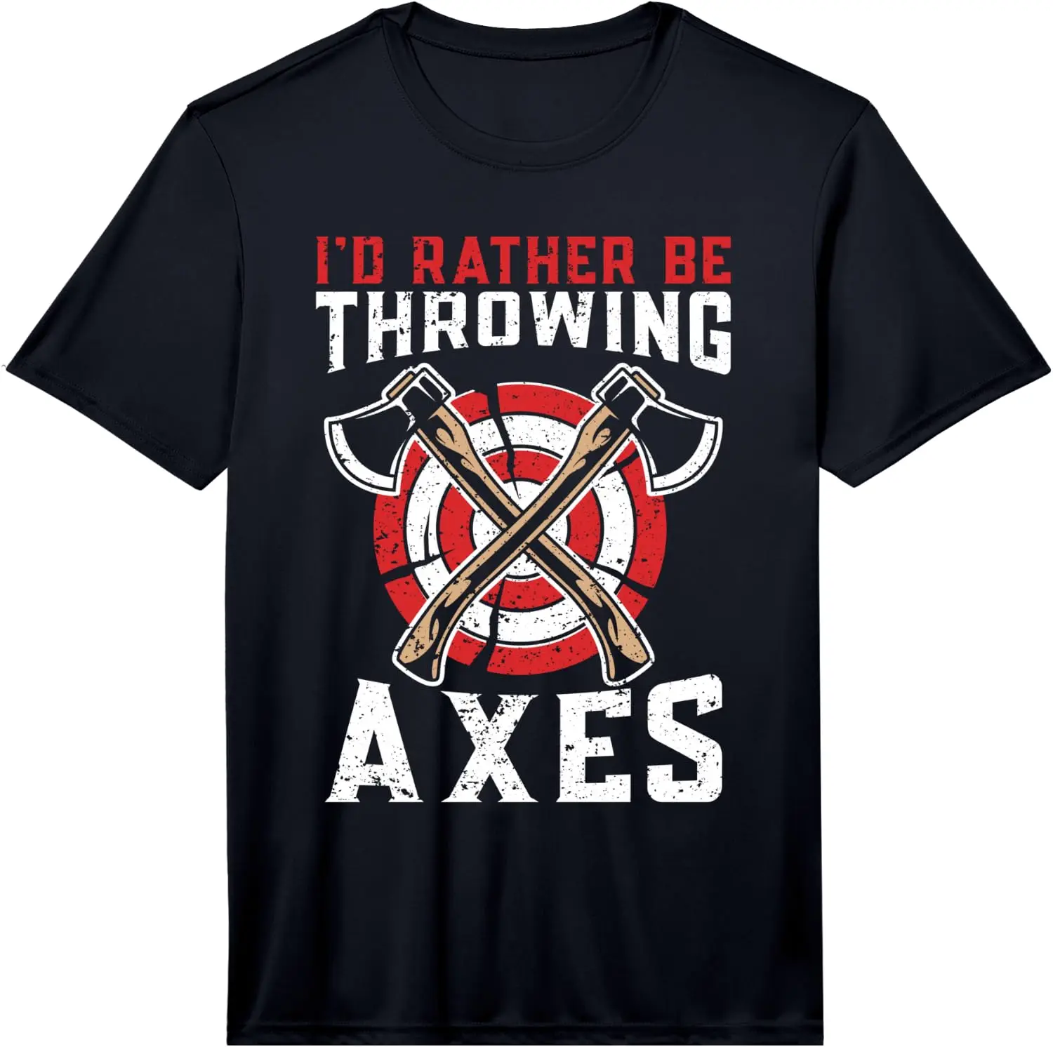 Mens I'd Rather Be Throwing Axes Axe Thrower Hatchet Throw Performance T-Shirt 100% Cotton Trendy Y2K Short-Sleeve Tee – Soft,