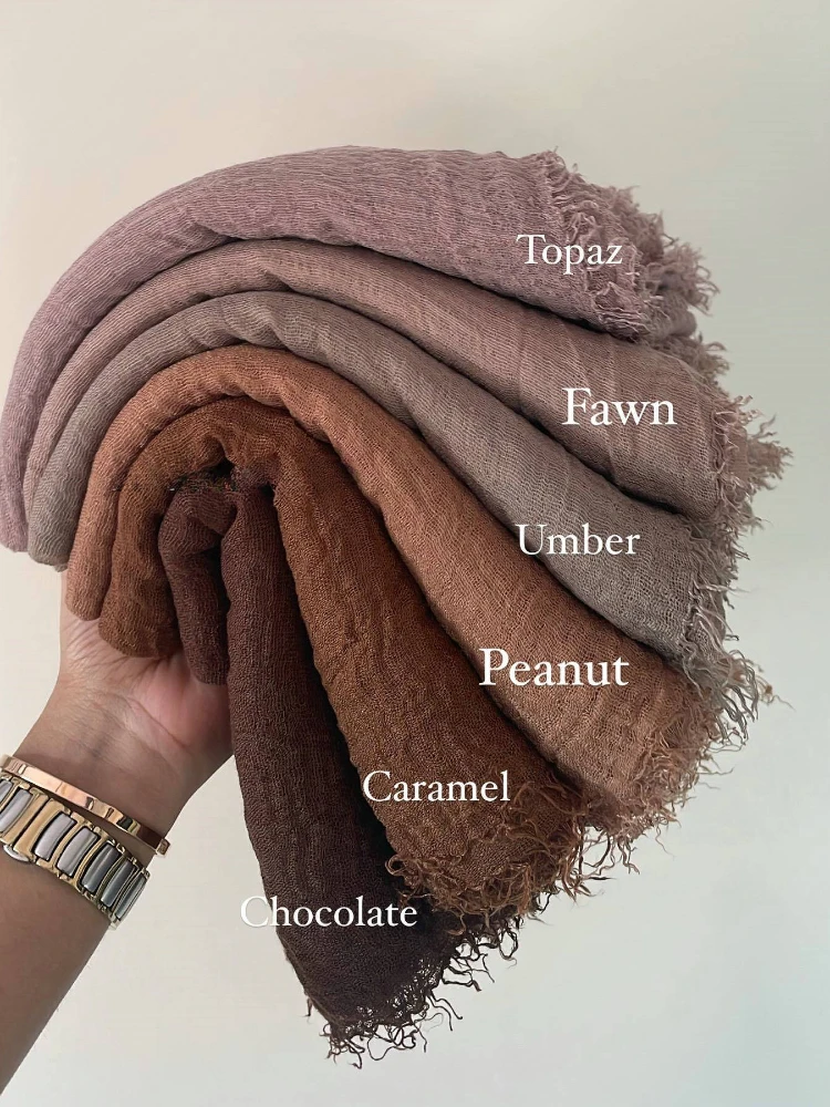 Big Size Crinkle Cotton Hijabs for Women Scarf Turban Muslim Shawl Plain Bandana Breathable Women's Shawls Foulard Hijab Ramadan