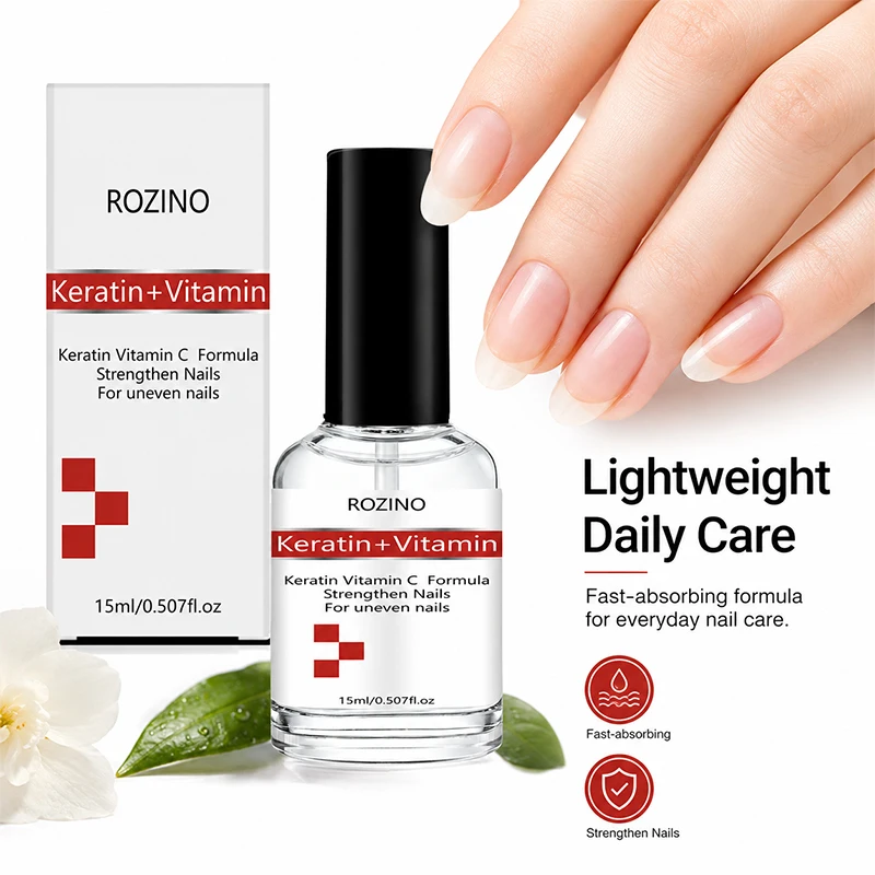 Nail Care Essence Strengthening Oil, Rich in Keratin, Specially Designed for Soft, Brittle, and Easy-To-Peel Nails, Effectively Prevents Nail Pieces from Breaking and Falling Off, and Strengthens Nails