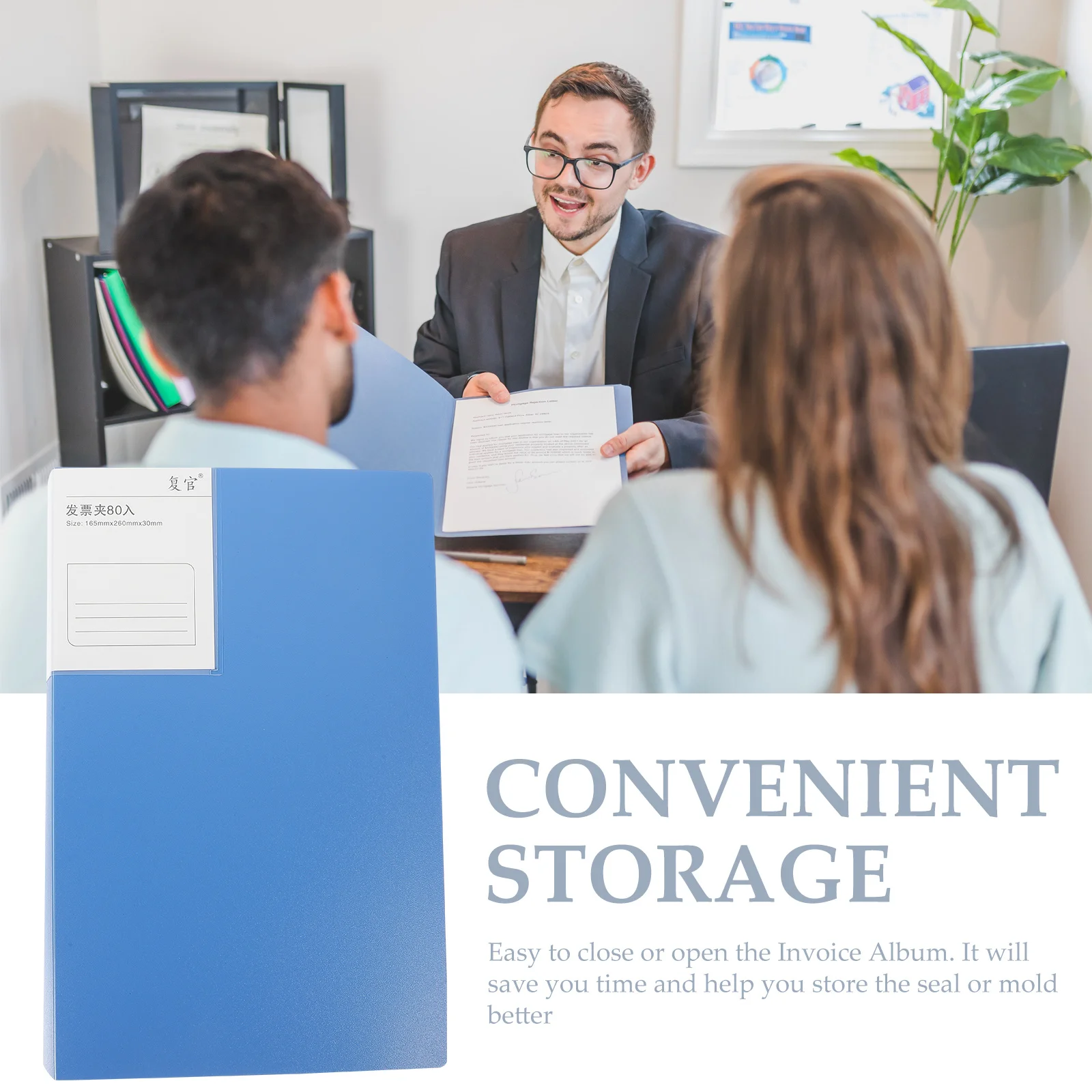 

Invoice Album Premium Thick Portable Bill Storage Organizer For Office Business File Album Waterproof Document Holder