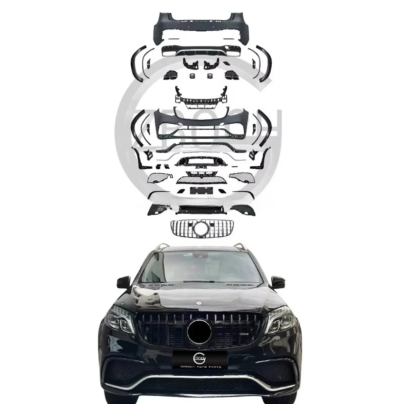 

For Benz GLS X166 Class 2015+ Upgrade to GLS63 Front Bumper Rear Bumpers Hight Quality for Bodykit