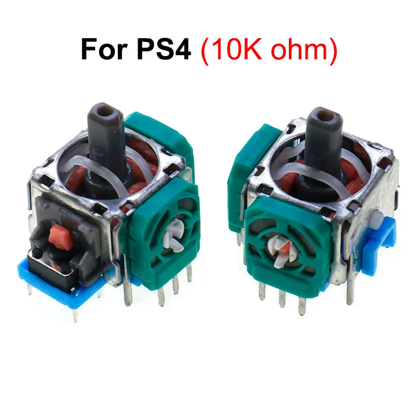 YuXi 2Pcs 3D Analog จอยสติ๊ก Grip Stick Repair Parts Sensor โมดูล Potentiometer สำหรับ Sony PS5 PS4 Pro Controller Gamepad