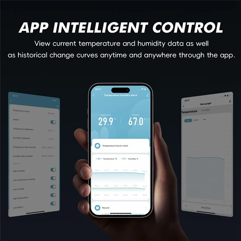 

【Hot Selling】Wifi Hygrometer Thermometer Indoor,Wireless Smart Temperature Humidity Monitor With Smart Life App Notification