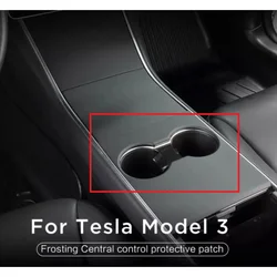 For Tesla Model 3 Y 2021 2022 Center Console Panel Sticker ABS Black Central Control Cover Car Interior Accessories