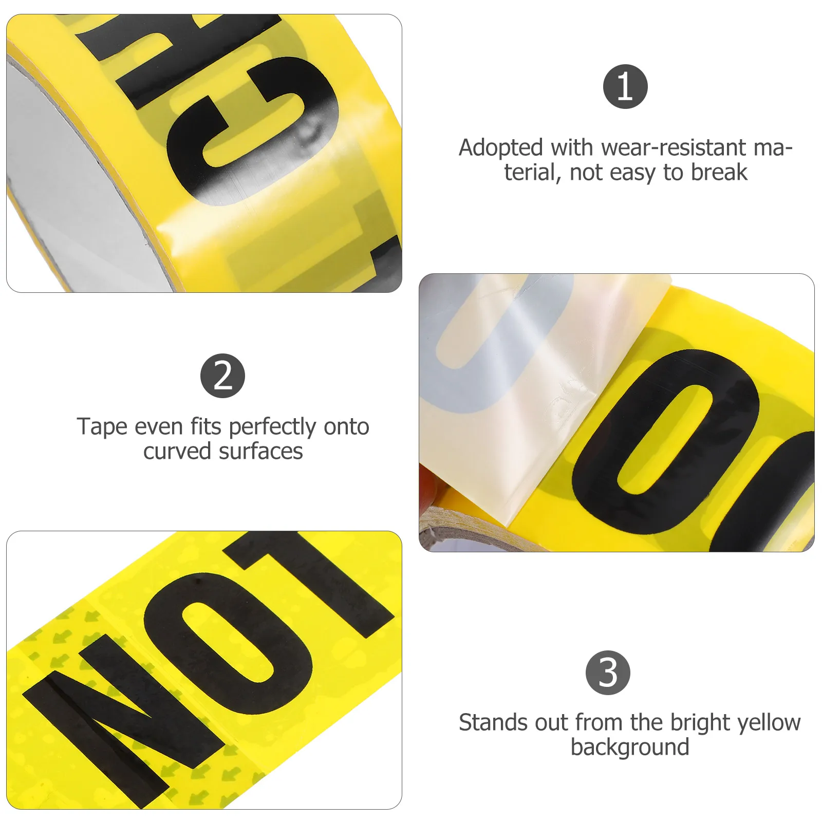 

Bright Yellow Warning Roll Adhesive Safety Barricade for Shipping Boxes Floor Marking Anti-Slip Caution Sticker Do Not Crush