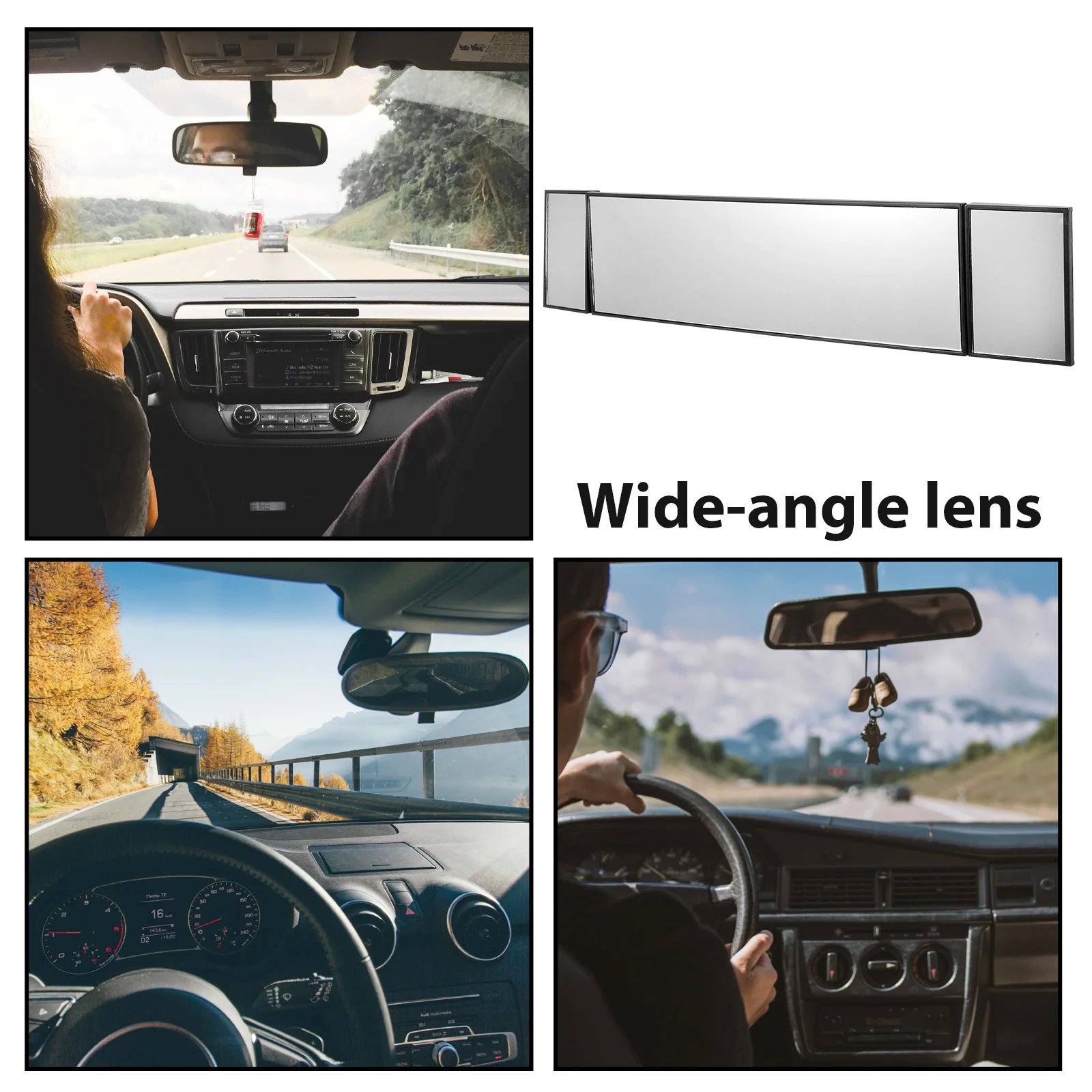 

Rearview Mirror for Car Modern Design Wide Angle Coverage Blind Spot Mirror for Vehicle Driving