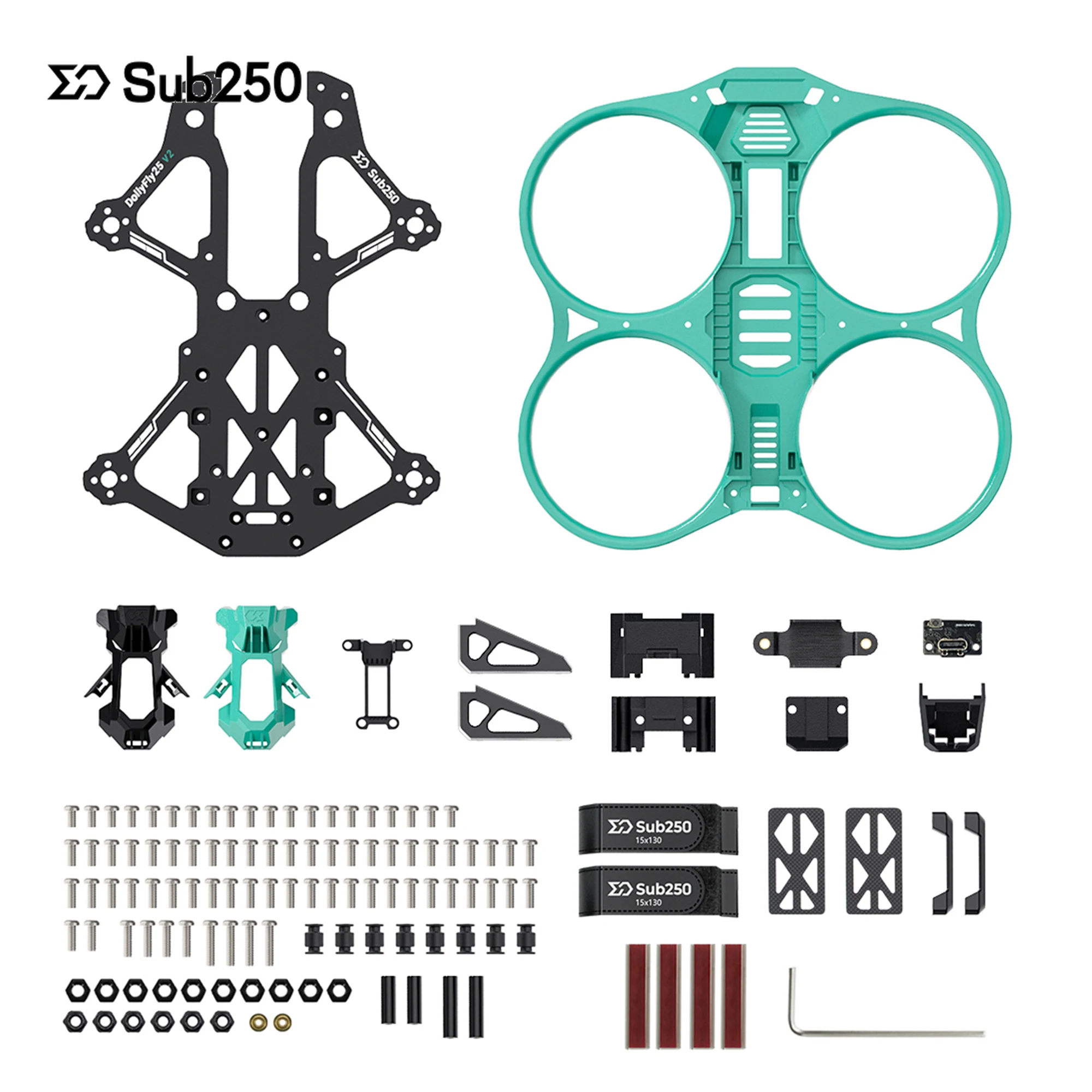 

Запчасти для рамы Sub250 DF25 V2, аксессуары, база для квадрокоптера, FPV, фристайл, RC гоночный дрон DollyFly25 V2