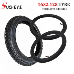 16x2.125 Tire for Electric Bicycle Motorcycle E-bike 16 Inch Inner Outer Tube Explosion Proof Wear Resistant Tyre
