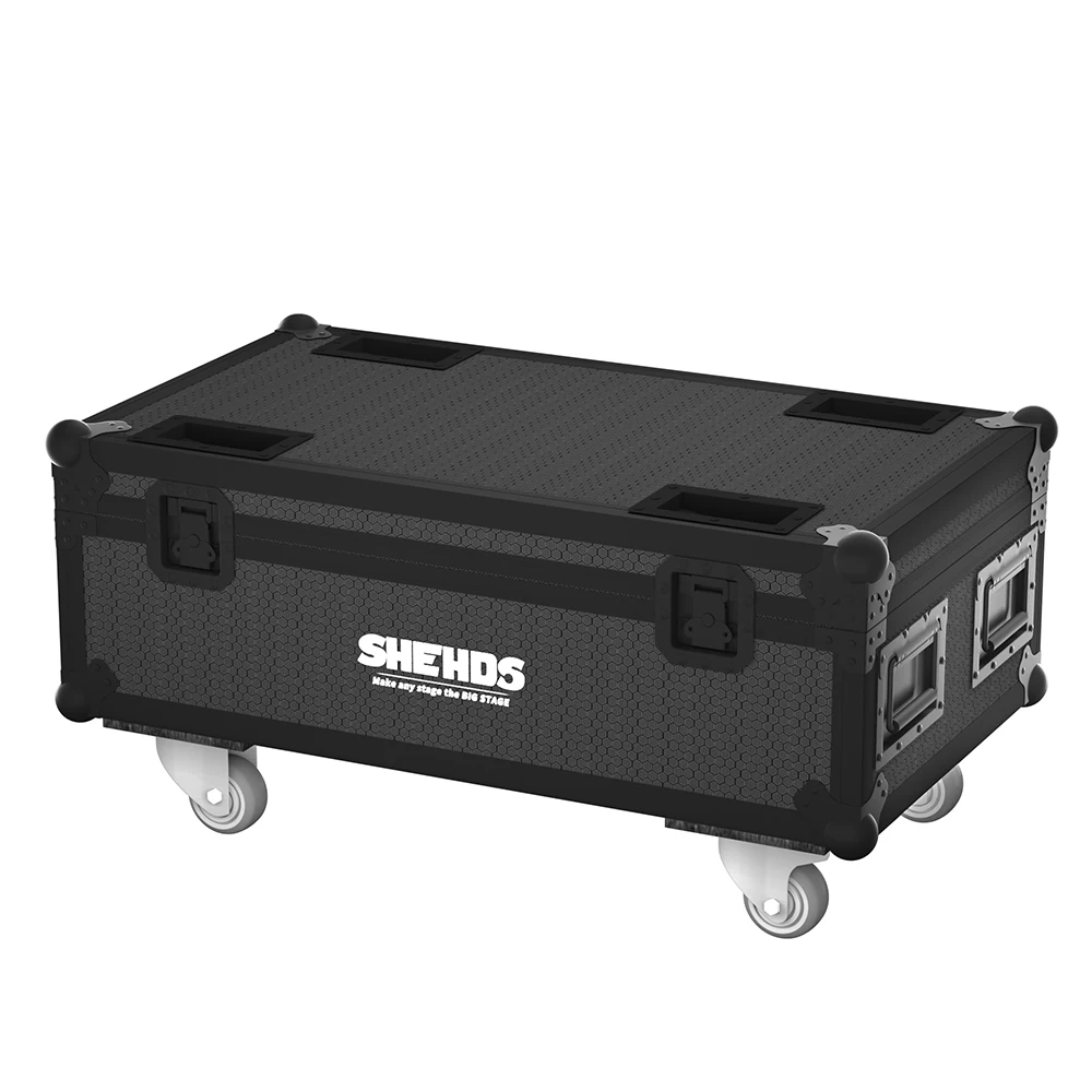 SHEHDS 8/10 PCS 6x18w Drahtlose Batterie Par Mit Flightcase RGBWA + UV WIFI APP control Licht Für DJ Disco Hochzeit Bühnen Beleuchtung
