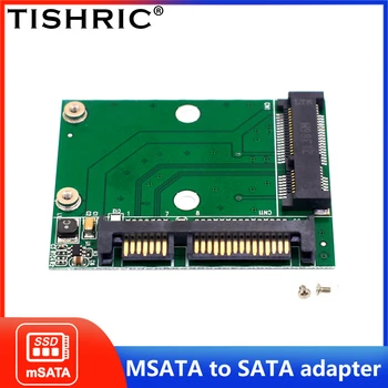 TISHRIC mSATA SSD to 2.5" SATA Adapter – Mini PCIe SSD Converter Card for PC and Laptop