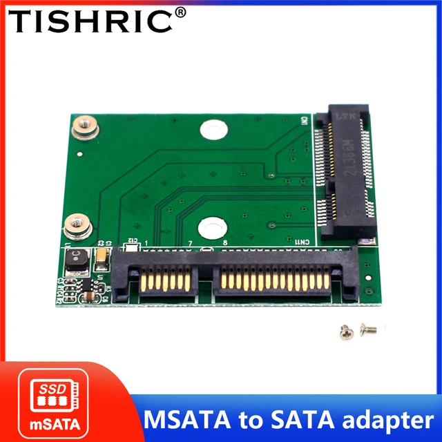 TISHRIC M.2 MSATA SSD To 2.5 SATA Adapter M2 Mini PCI SSD Converter Riser Card Module Board For PC Laptop Add On Card Up To 6Gps TISHRIC mSATA SSD to 2.5" SATA Adapter – Mini PCIe SSD Converter Card for PC and Laptop