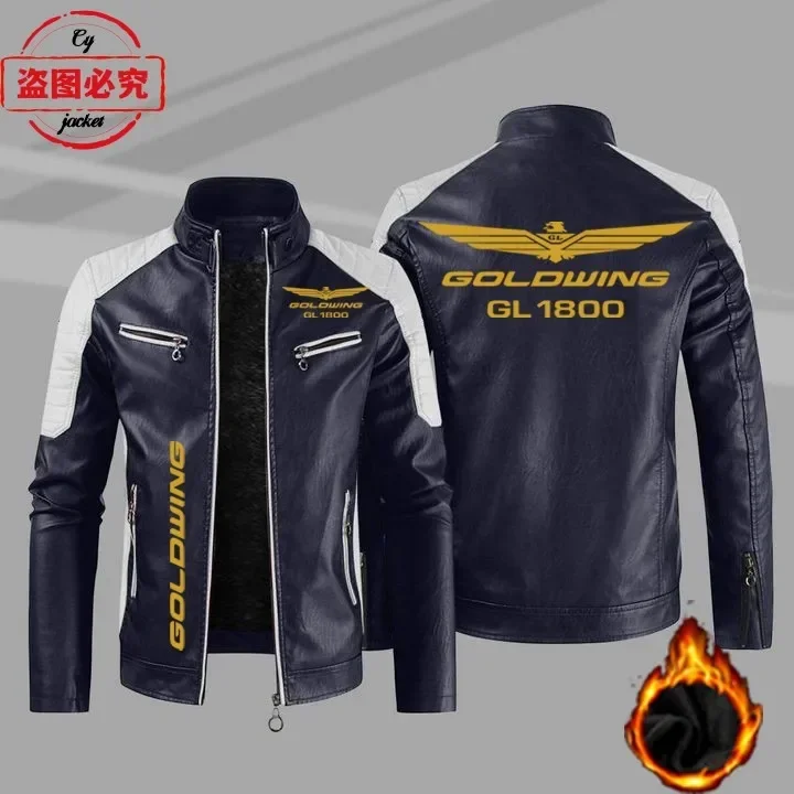 GOLDWING フード付きレザー風ジャケット 2XL Sae61d9c7467a4b9fa65edcfd1f17e