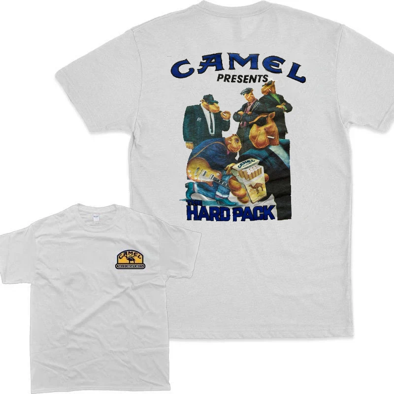 Camiseta Retro de Cigarrillos Camel, Estilo Vintage, de Algodón, Manga Corta, Casual, Streetwear, Oversize, para Hombre y Mujer, Ropa Deportiva
