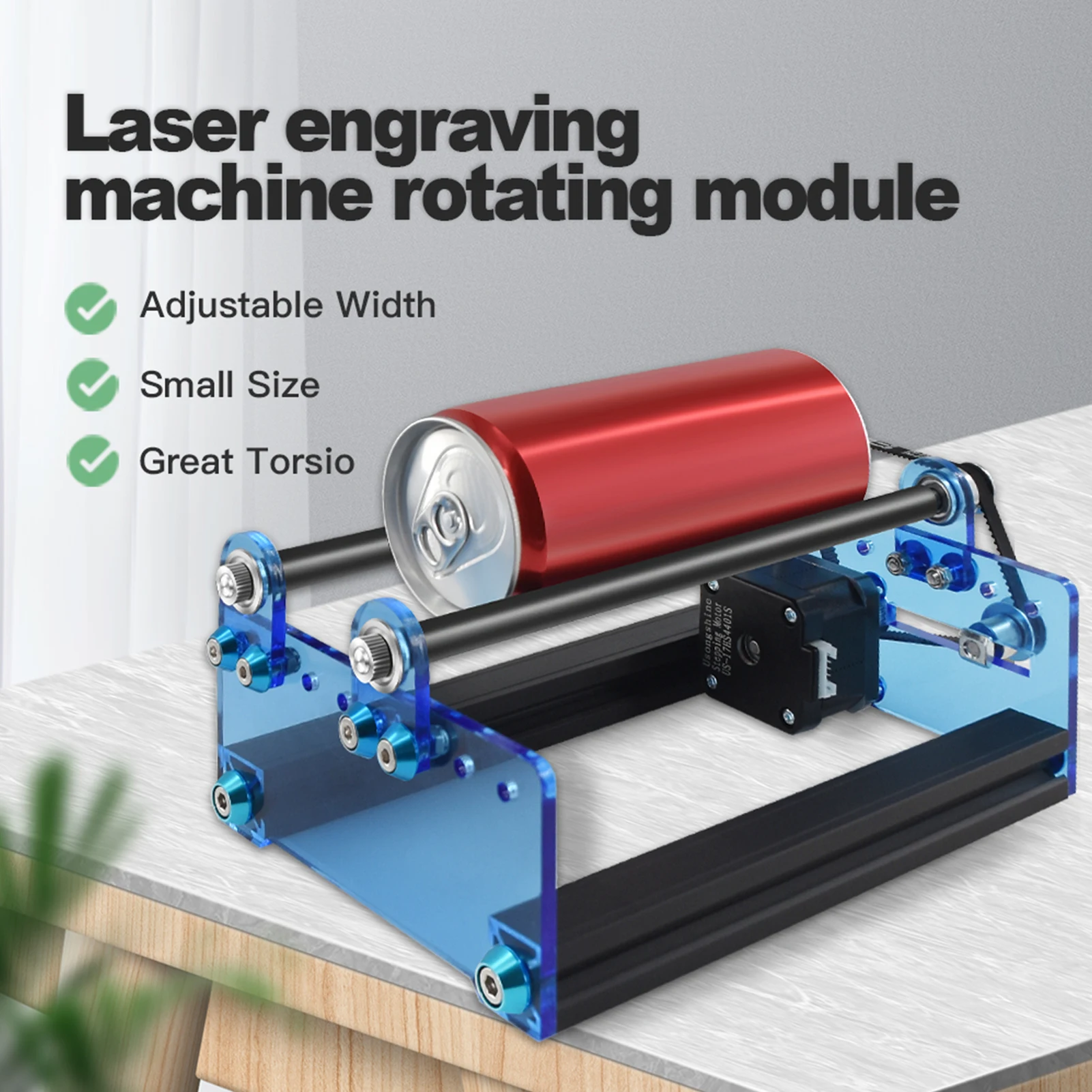 Laser Engraving Roller with 360° Rotating Engraving Axis 5 Angle Adjustment Engraving Diameter 20mm-80mm for Cylindrical Objects