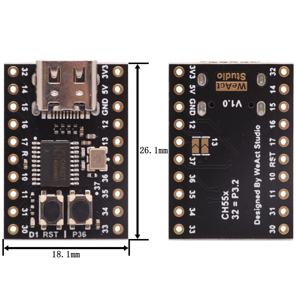 CH552 Mini Core Board Type-C USB Learning Development WCH MCS51