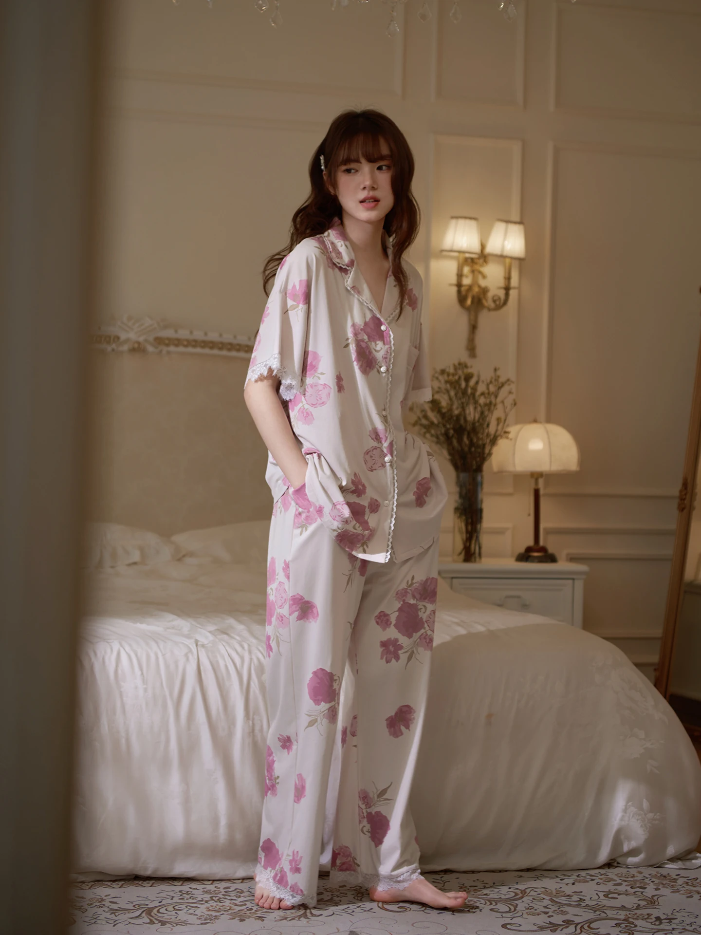 ropa-de-dormir-modal-mrs-si-li-para-mujer-pantalones-largos-con-estampado-y-manga-corta-ropa-de-casa-de-lujo-sensacion-agradable-estilo-gentlewoman-comoda-para-el-verano
