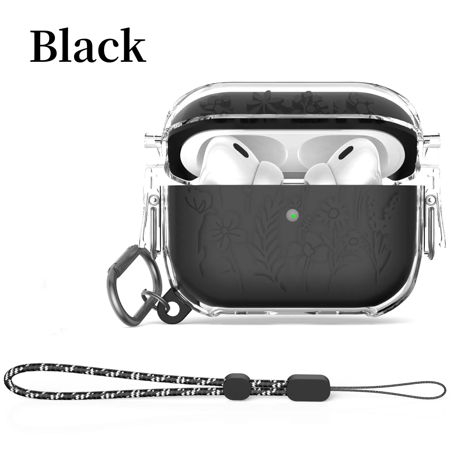 เคสลายสีม่วงสำหรับ Apple airpods ฝาครอบ Pro2เคสหูฟัง airpods Pro เคสป้องกันสำหรับ Air pods Pro พร้อมพวงกุญแจ