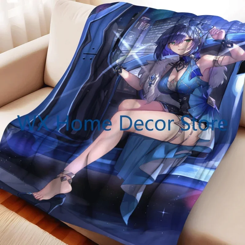

Genshin Impact Yelan Flannel Throw Blanket for Sofa Bed Office Car Outdoor Travel Gift for Men Women All Seasons