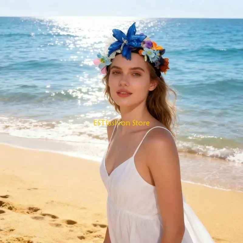 

Y5GC Flower Crowns Headbands Cincos Mayos Party Costume Dia Los Muerto Headbands
