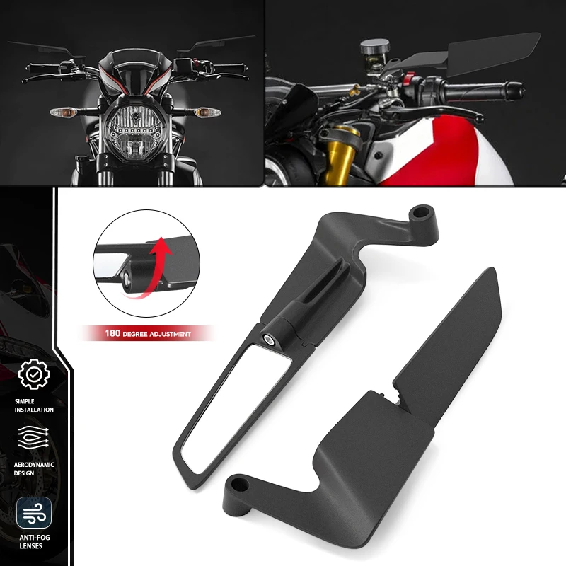 

Motorcycle Modified Rotating Adjustable Rearview Mirror Side Wind Wing Rear Mirrors For CB750 Hornet X-ADV 750 CB650R CB1000R