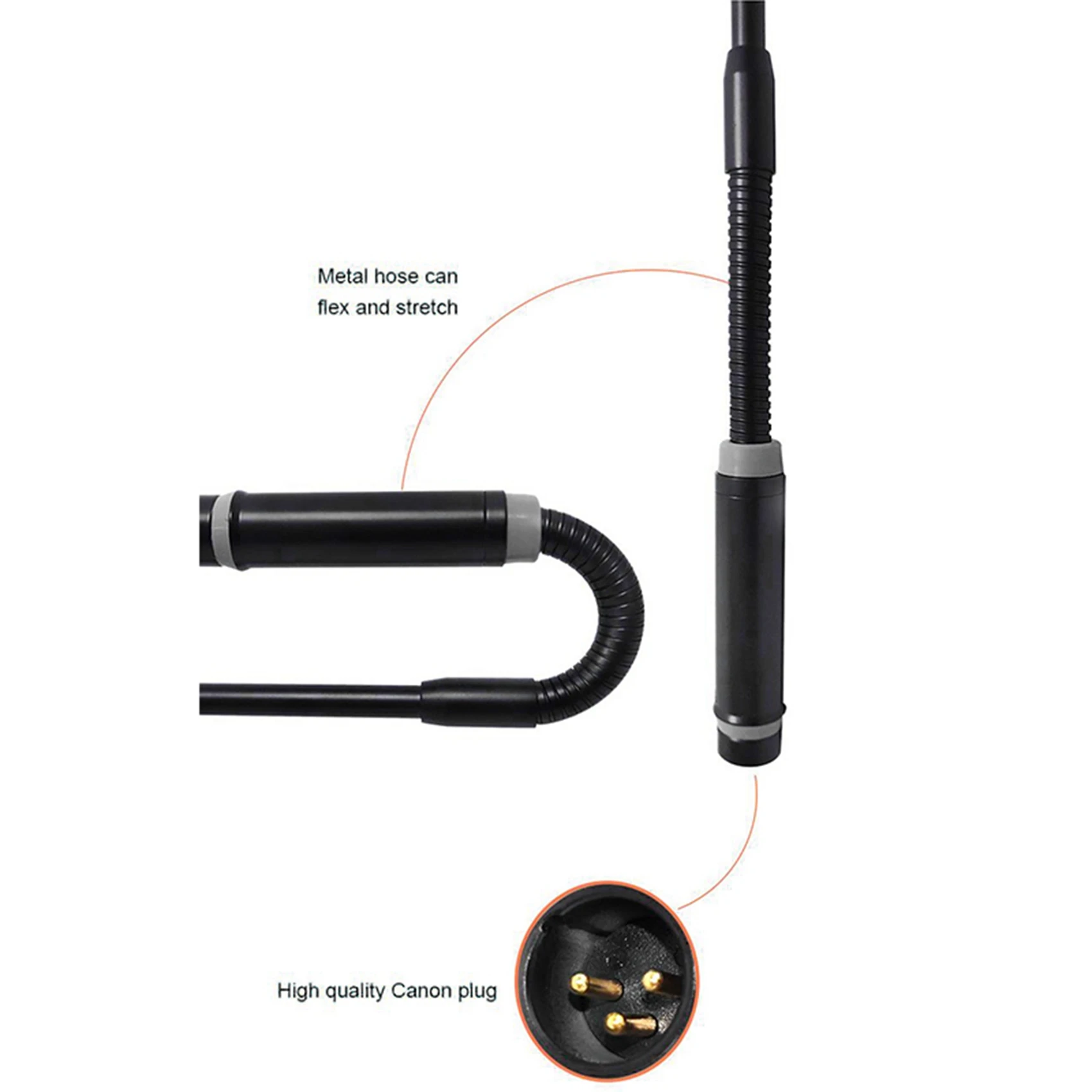 ABRI-2X Professional Dynamic DJ Microphone For Mixer Dedicated Disc Shouting Microfone KTV Bar Gooseneck DJ Mic