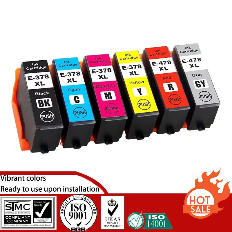 Compatible Ink Cartridge for Epson T378 378 T478 478 suit For Epson Expression Photo XP-8500/XP-8505/XP-8600/XP‑8605/XP-15000