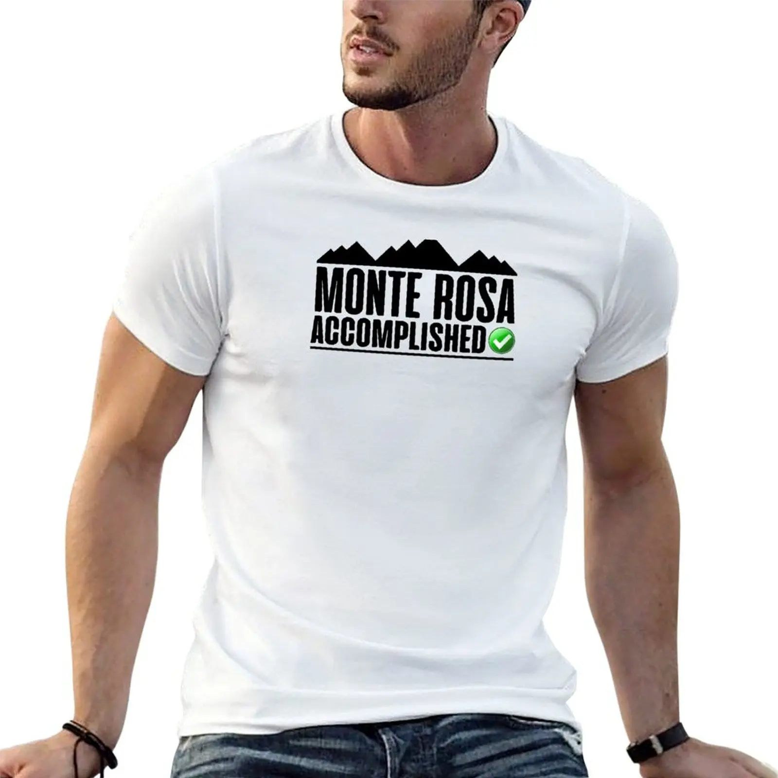 T-shirt Monte Rosa Accomplished Hiking Italy, t-shirt confortable et basique pour hommes