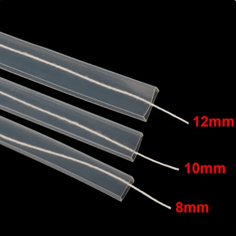 Flexible Transparent/Milky White/Black LED Silicone Tube Waterproof Protection Cover Fit WS2812B WS2811 Strip Light 8/10/12mm