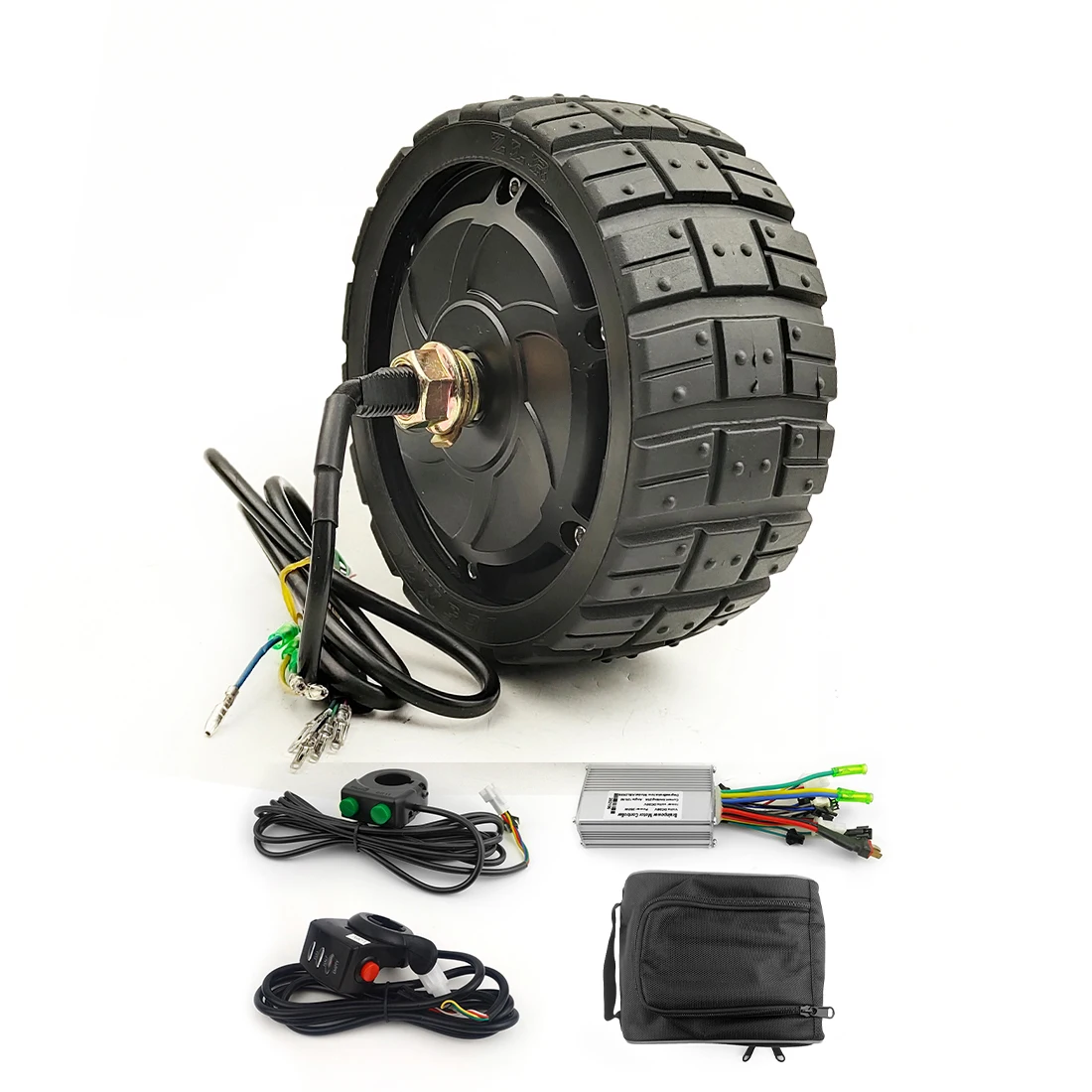 L-faster 350W 8 inch Off-road Solid Fat Tire Brushless Hub Motor With Controller Set