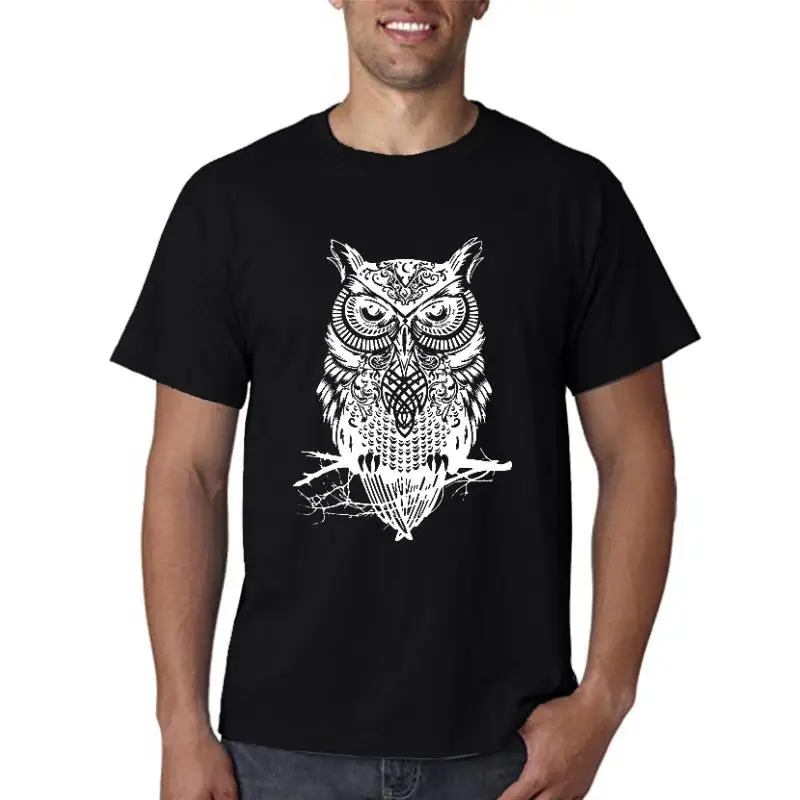 Men's T shirt high quality100%cotton O Neck top quality casual short sleeve o neck loose OWL printed men t shirt For Men