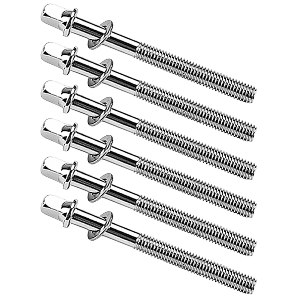 

6pcs Screws Metal Wear Resistant Tension Lug Snare Bass Hardware Drum Drum Tension Rods 50Mm Repair Kit Spare Parts