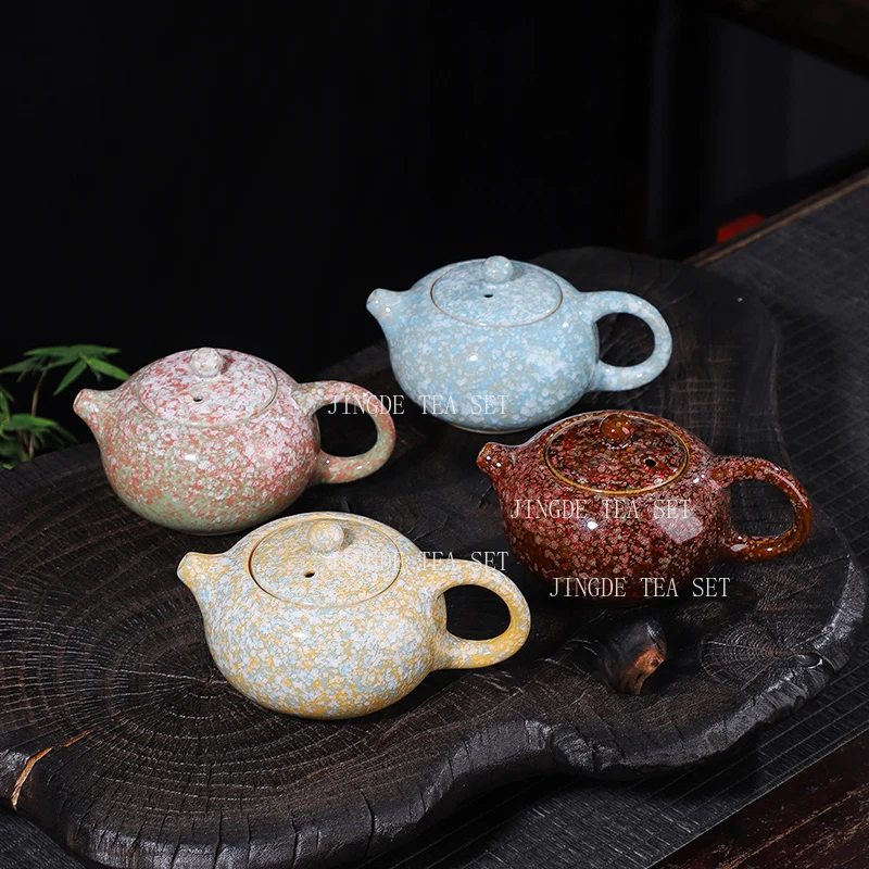 200ml Kiln Transformed Into A Single Tea Pot Household Chinese Style Tea Maker Handmade Ceramic Xishi Pot Drinking Utensils