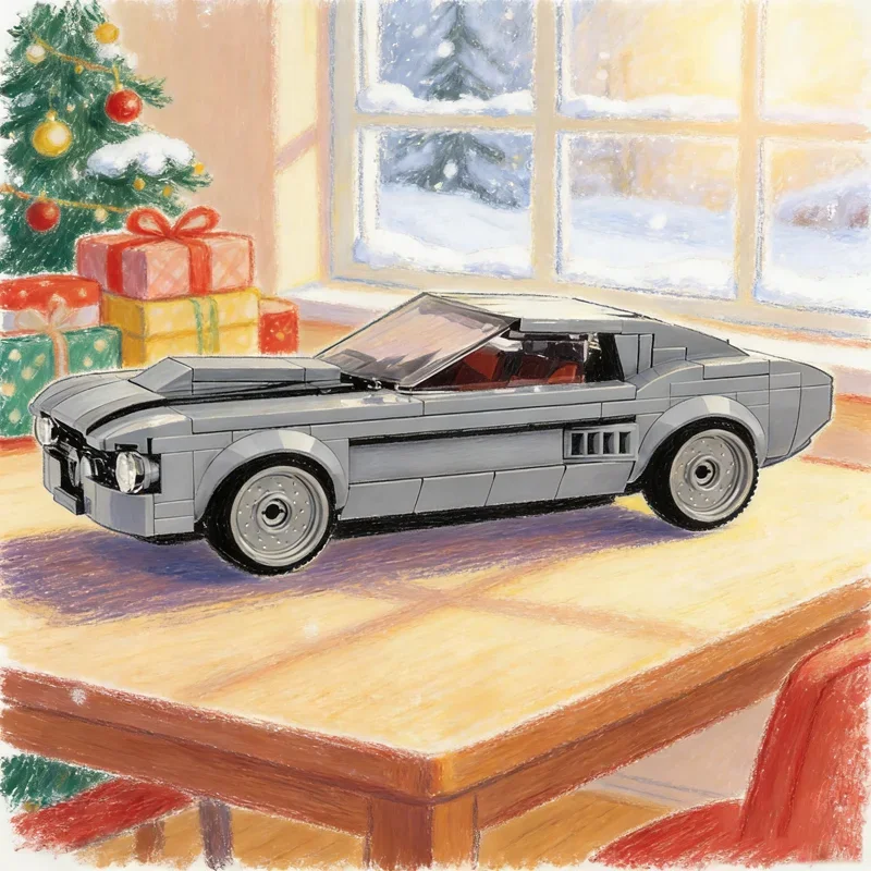 320pcs MOC City Champions Shelby Mustangesd AKa Eleanor Model Building Blocks Architecture Christmas Gifts Idea Toy Education