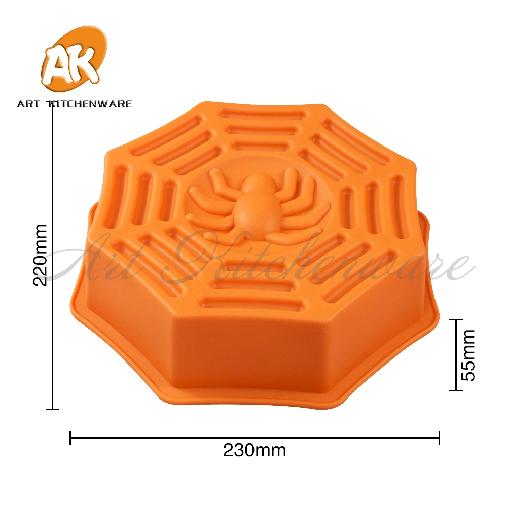 Halloween Spider Silicone Mold Chocolate Mould Handmade Soap Candle Model Mousse Cake Decorating Tools Kitchen Bakeware